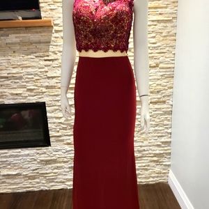 Alyce Paris Prom Wine Dress.